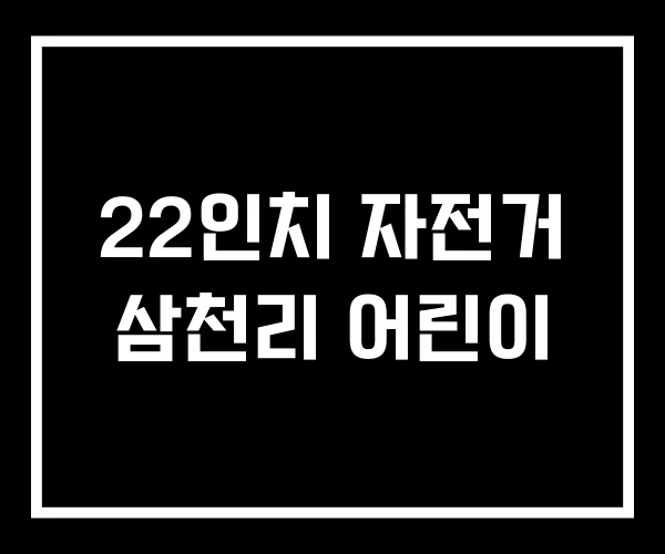 22인치 자전거 삼천리 어린이 22인치 자전거 삼천리 어린이