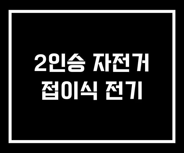 2인승 자전거 접이식 전기 2인승 자전거 접이식 전기