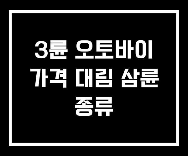 3륜 오토바이 가격 대림 삼륜 종류 3륜 오토바이 가격 대림 삼륜 종류