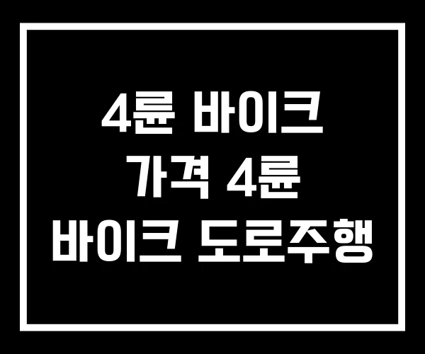 4륜 바이크 가격 4륜 바이크 도로주행