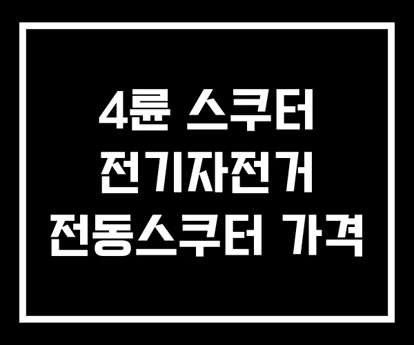 4륜 스쿠터 전기자전거 전동스쿠터 가격