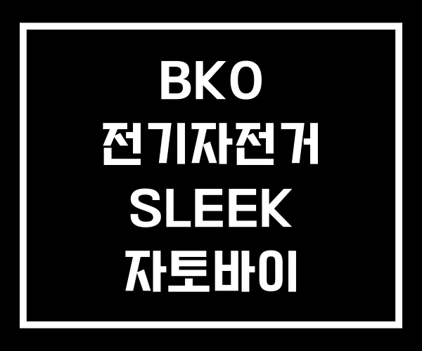 BKO 전기자전거 SLEEK 자토바이