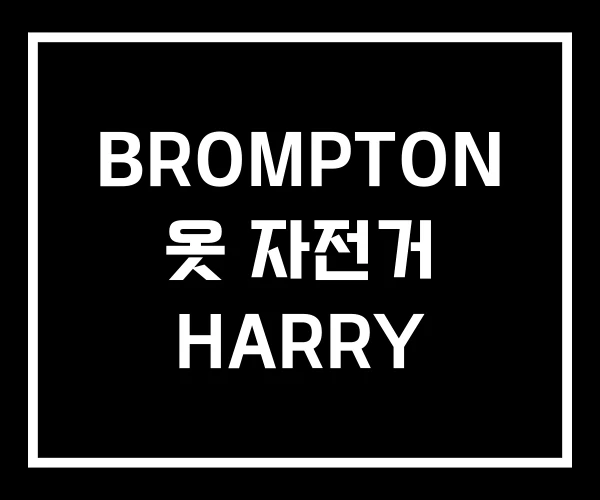 BROMPTON 옷 자전거 HARRY BROMPTON 옷 자전거 HARRY