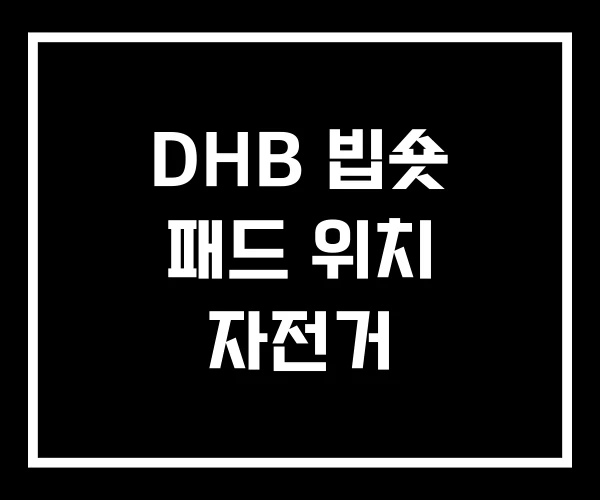 DHB 빕숏 패드 위치 자전거