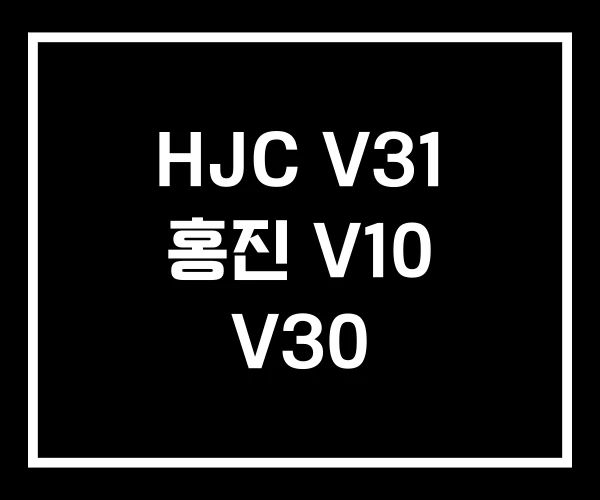 HJC V31 홍진 V10 V30