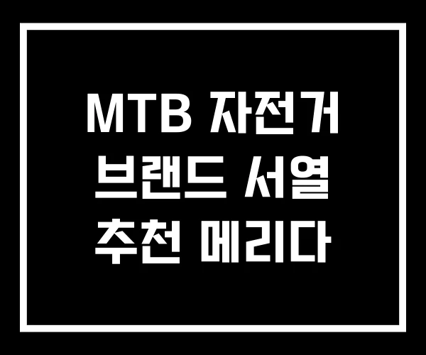 MTB 자전거 브랜드 서열 추천 메리다 MTB 자전거 브랜드 서열 추천 메리다