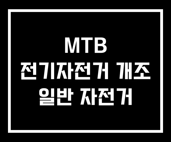 MTB 전기자전거 개조 일반 자전거 MTB 전기자전거 개조 일반 자전거