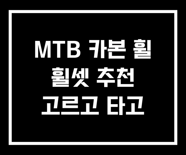 MTB 카본 휠 휠셋 추천 고르고 타고 MTB 카본 휠 휠셋 추천 고르고 타고