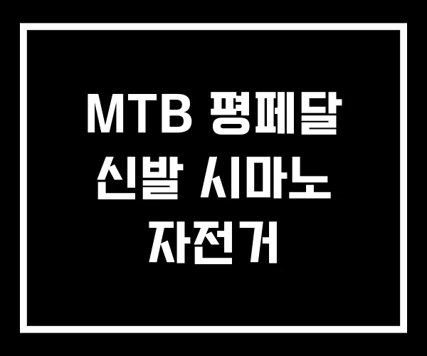 MTB 평페달 신발 시마노 자전거