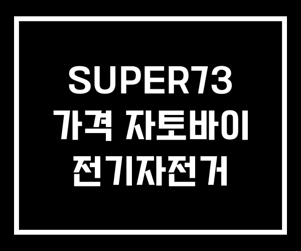 SUPER73 가격 자토바이 전기자전거 SUPER73 가격 자토바이 전기자전거