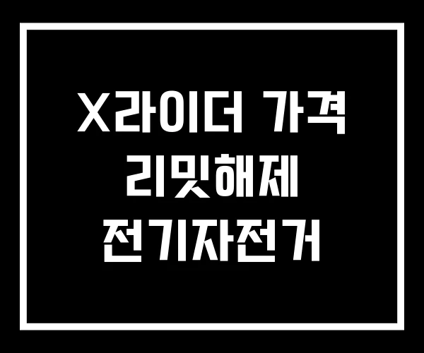 X라이더 가격 리밋해제 전기자전거 X라이더 가격 리밋해제 전기자전거