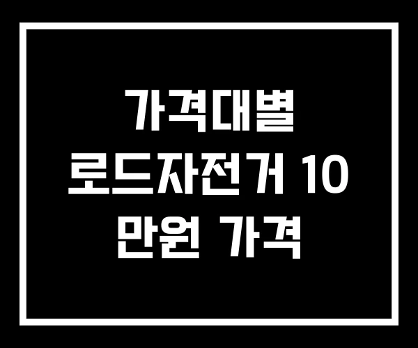 가격대별 로드자전거 10 만원 가격