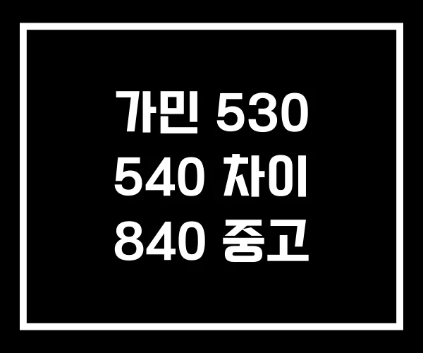 가민 530 540 차이 840 중고