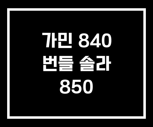 가민 840 번들 솔라 850 가민 840 번들 솔라 850