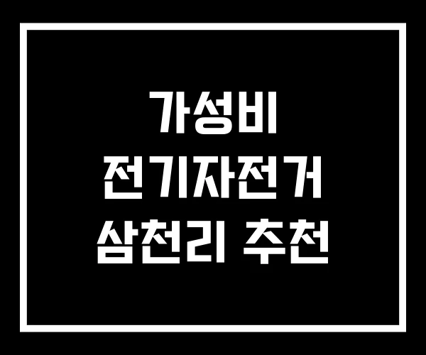 가성비 전기자전거 삼천리 추천 가성비 전기자전거 삼천리 추천