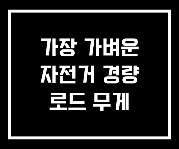 가장 가벼운 자전거 경량 로드 무게 가장 가벼운 자전거 경량 로드 무게