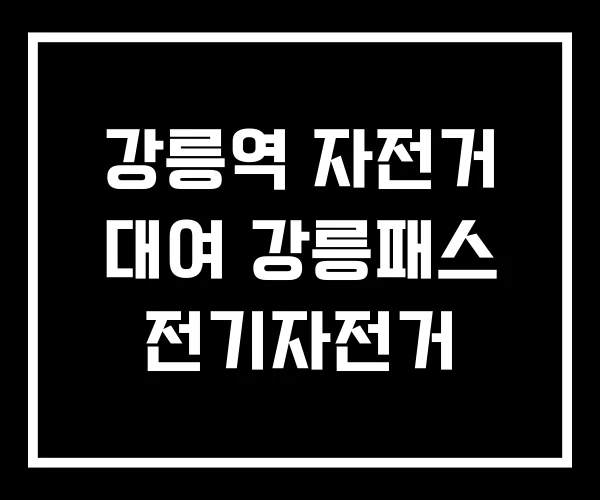강릉역 자전거 대여 강릉패스 전기자전거 강릉역 자전거 대여 강릉패스 전기자전거