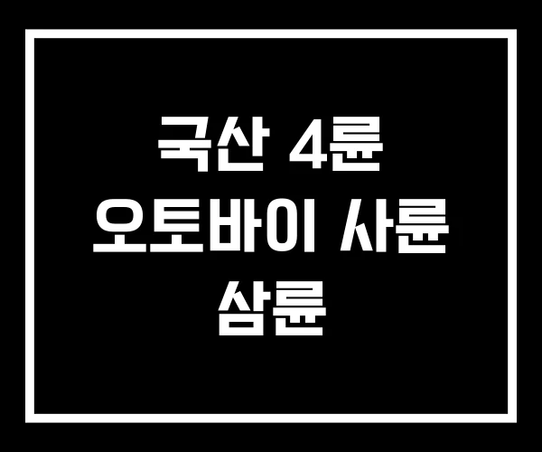 국산 4륜 오토바이 사륜 삼륜