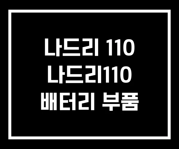 나드리 110 나드리110 배터리 부품