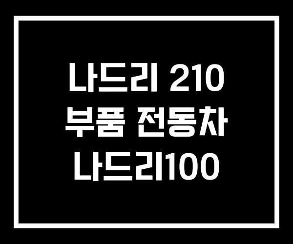 나드리 210 부품 전동차 나드리100