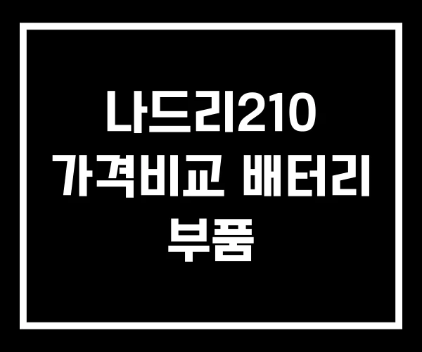 나드리210 가격비교 배터리 부품 나드리210 가격비교 배터리 부품