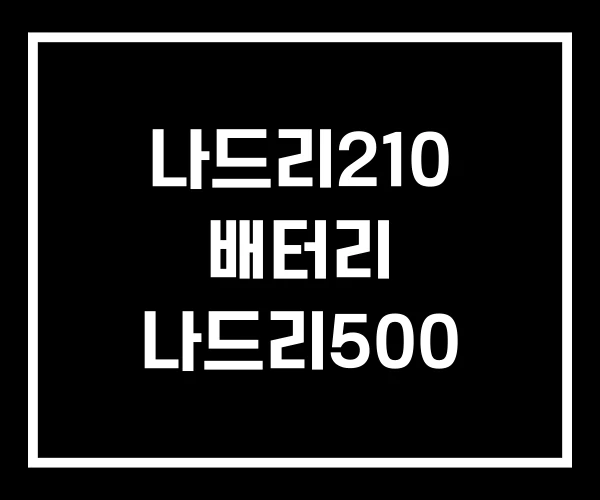 나드리210 배터리 나드리500