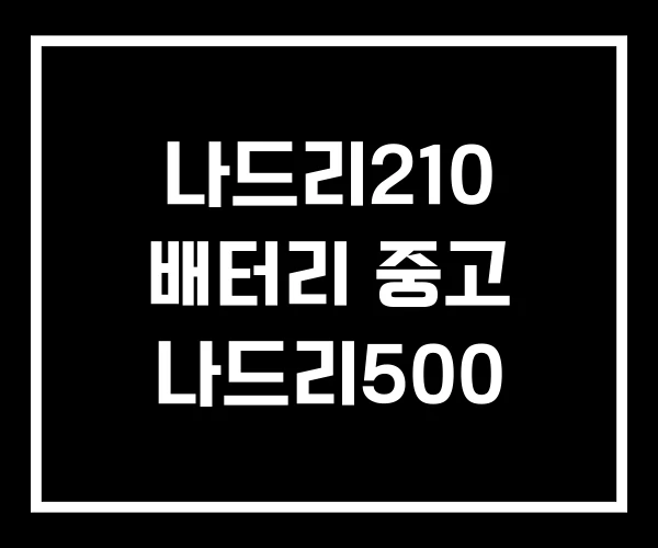 나드리210 배터리 중고 나드리500 나드리210 배터리 중고 나드리500