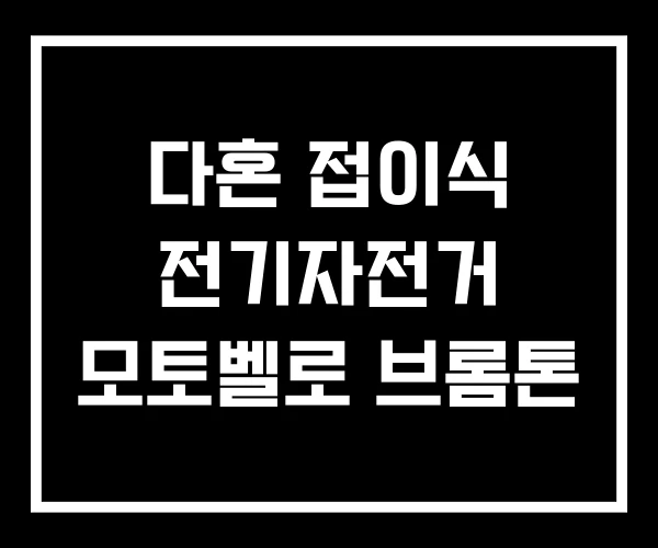 다혼 접이식 전기자전거 모토벨로 브롬톤 다혼 접이식 전기자전거 모토벨로 브롬톤