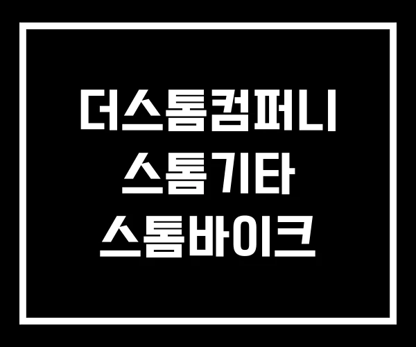 더스톰컴퍼니 스톰기타 스톰바이크 더스톰컴퍼니 스톰기타 스톰바이크