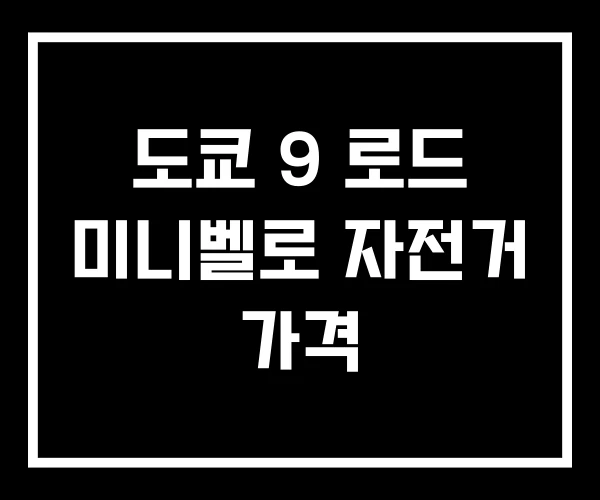 도쿄 9 로드 미니벨로 자전거 가격