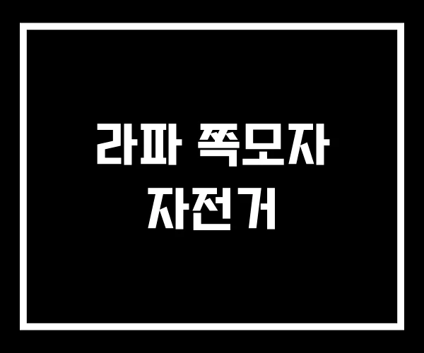 라파 쪽모자 자전거 라파 쪽모자 자전거