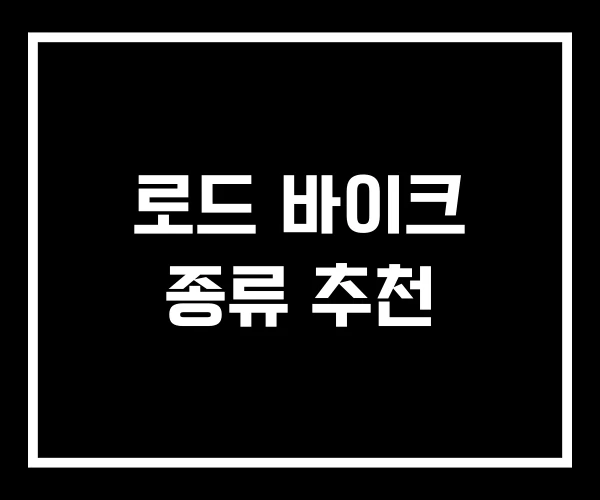 로드 바이크 종류 추천 로드 바이크 종류 추천