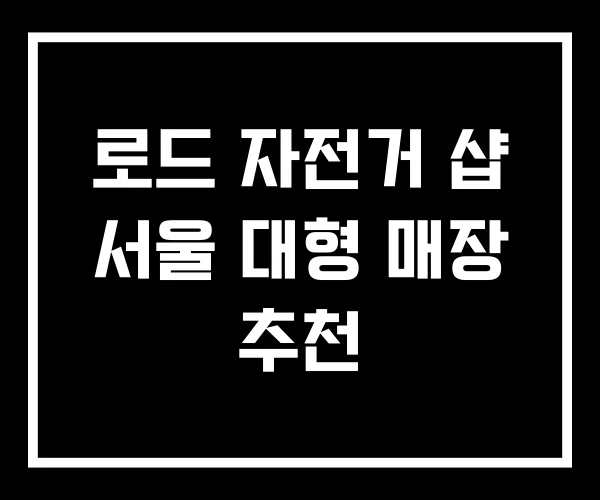 로드 자전거 샵 서울 대형 매장 추천 로드 자전거 샵 서울 대형 매장 추천