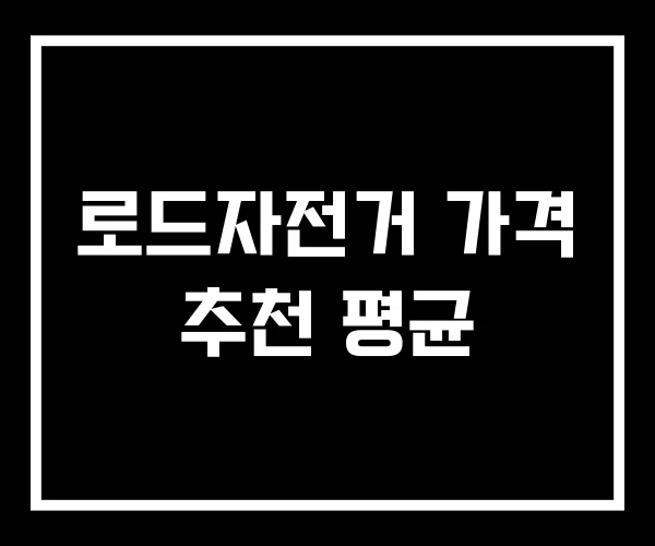 로드자전거 가격 추천 평균