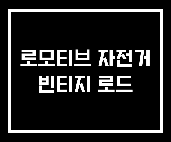 로모티브 자전거 빈티지 로드