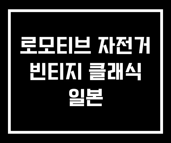 로모티브 자전거 빈티지 클래식 일본