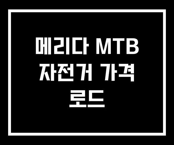 메리다 MTB 자전거 가격 로드
