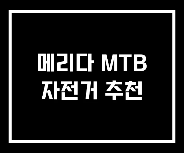 메리다 MTB 자전거 추천
