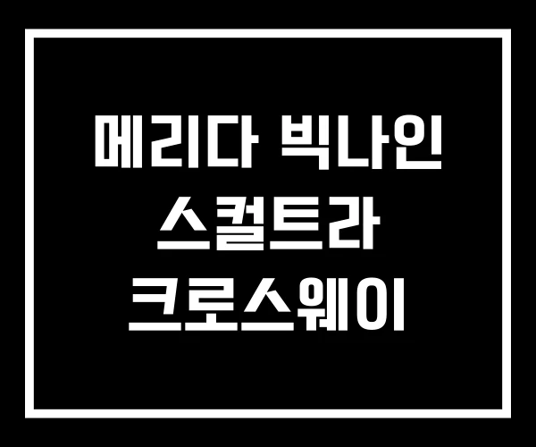 메리다 빅나인 스컬트라 크로스웨이