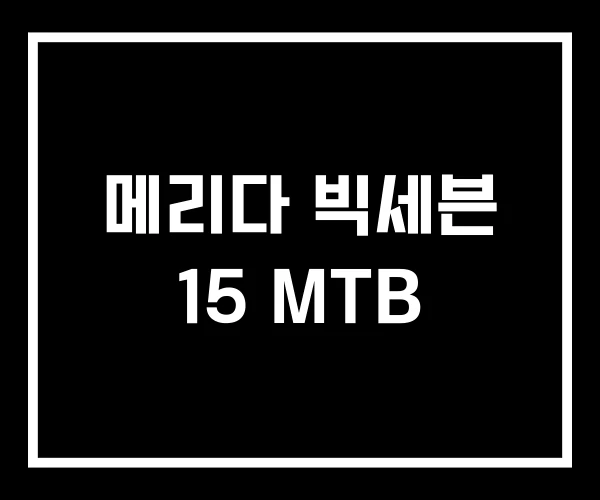 메리다 빅세븐 15 MTB