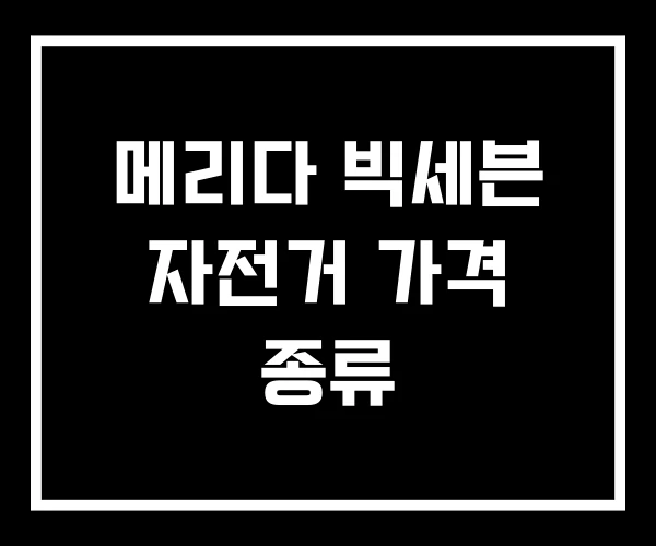 메리다 빅세븐 자전거 가격 종류