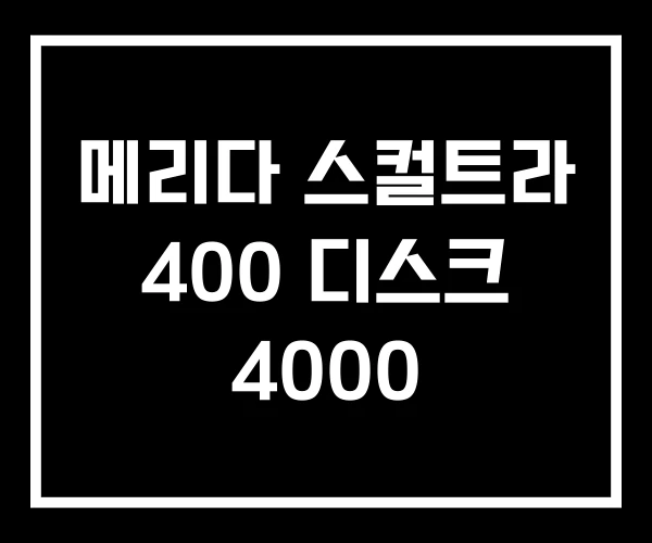 메리다 스컬트라 400 디스크 4000