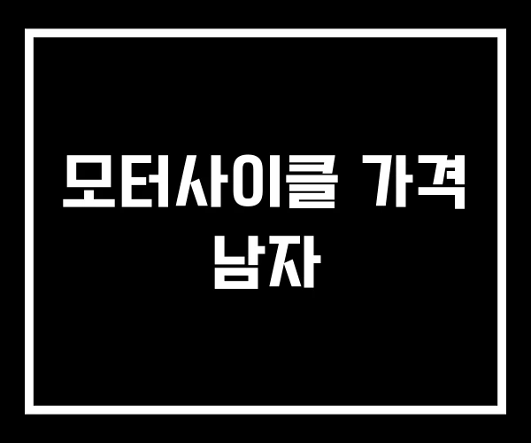 모터사이클 가격 남자