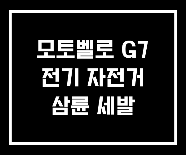 모토벨로 G7 전기 자전거 삼륜 세발 모토벨로 G7 전기 자전거 삼륜 세발