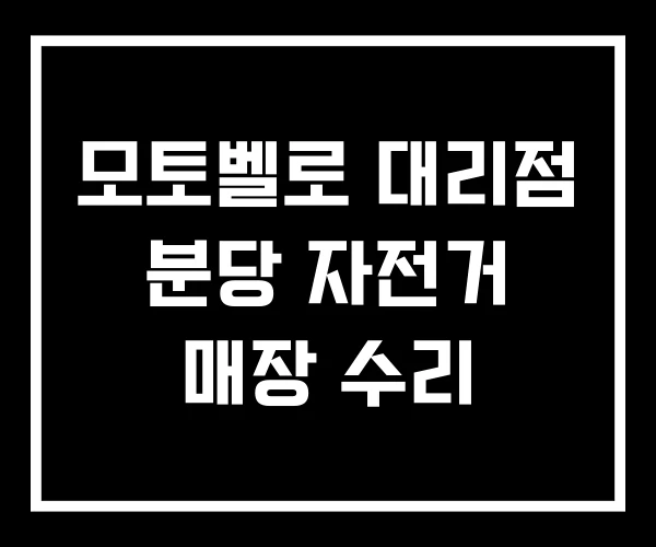 모토벨로 대리점 분당 자전거 매장 수리 모토벨로 대리점 분당 자전거 매장 수리