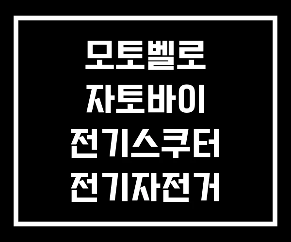 모토벨로 자토바이 전기스쿠터 전기자전거