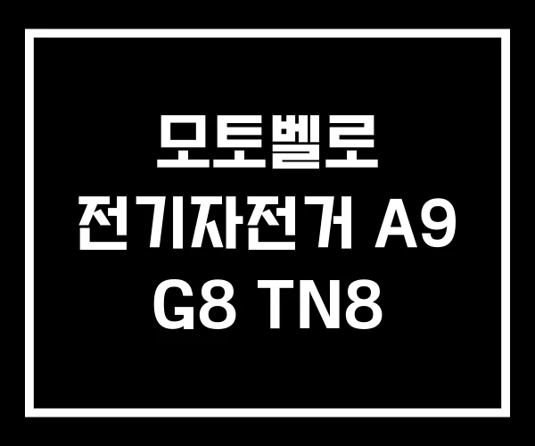 모토벨로 전기자전거 A9 G8 TN8 모토벨로 전기자전거 A9 G8 TN8