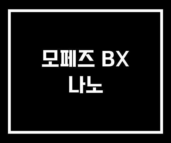 모페즈 BX 나노 모페즈 BX 나노