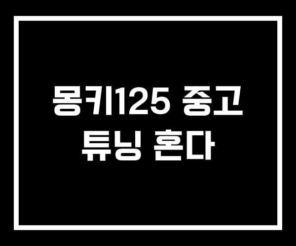 몽키125 중고 튜닝 혼다 몽키125 중고 튜닝 혼다