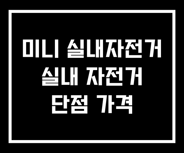 미니 실내자전거 실내 자전거 단점 가격
